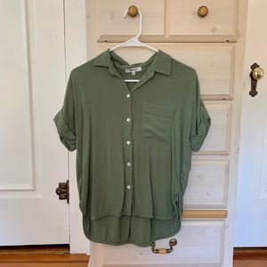 Madewelll avocado green button-down